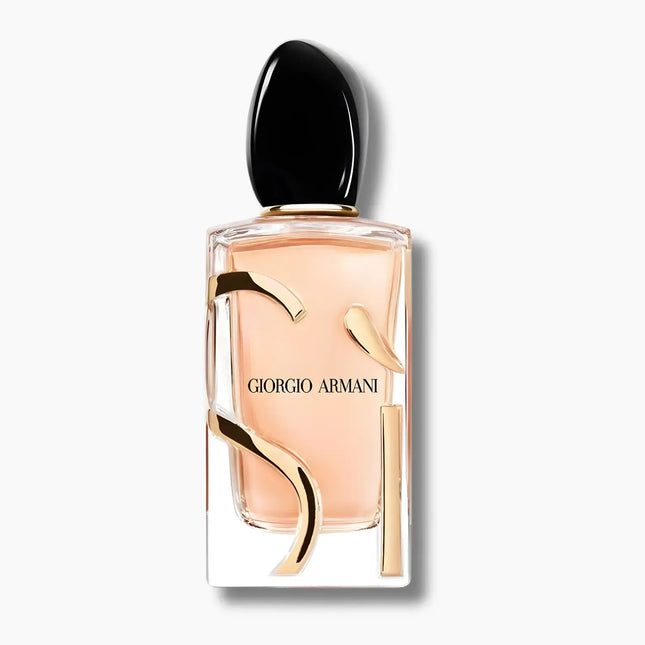 Giorgio Armani Si Eau De Parfum Refillable 100ml bottle showcasing its elegant design and sophisticated fragrance.