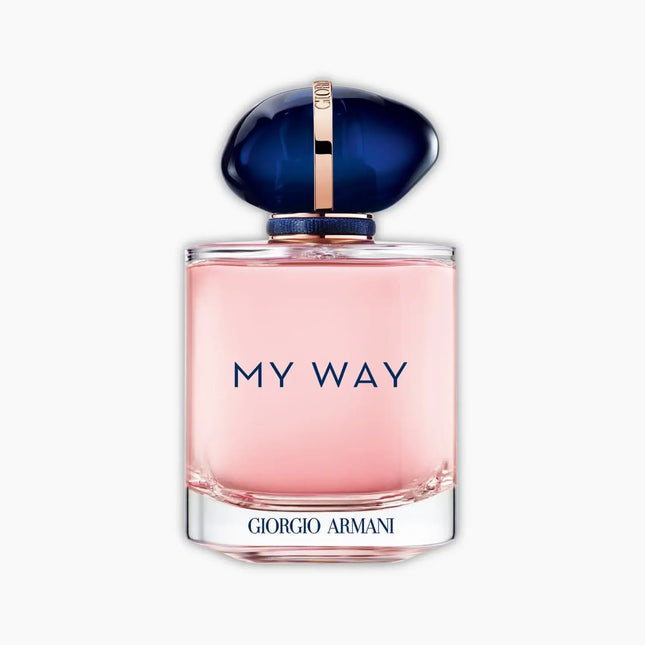 Giorgio Armani My Way Eau De Parfum Refillable 90ml bottle with elegant design and floral fragrance.