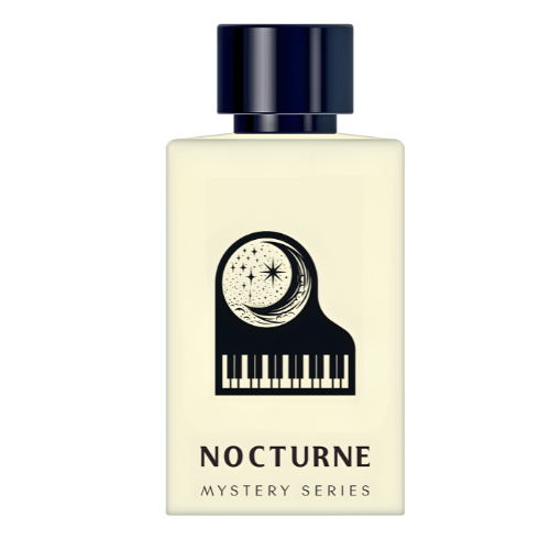 Nexpo Nocturne Extrait De Parfum 100ml bottle featuring a piano and celestial design, part of the Mystery Series.