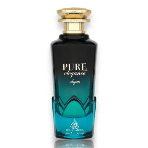 Pure Elegance Aqua Eau de Parfum 100ml bottle featuring a sophisticated design and elegant colors.