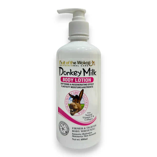 Donkey Milk Body Lotion by Wokali 400ml Pink | Rafoof