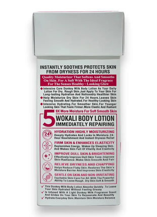 Donkey Milk Body Lotion by Wokali 400ml Pink | Rafoof