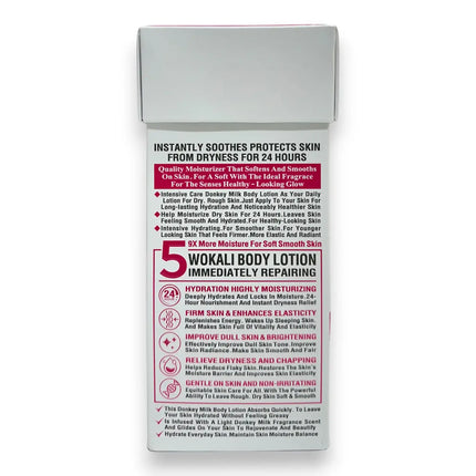 Donkey Milk Body Lotion by Wokali 400ml Pink | Rafoof