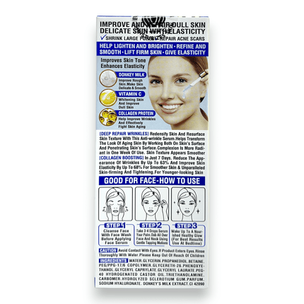 Donkey Milk Facial Serum 50ml Blue | Rafoof