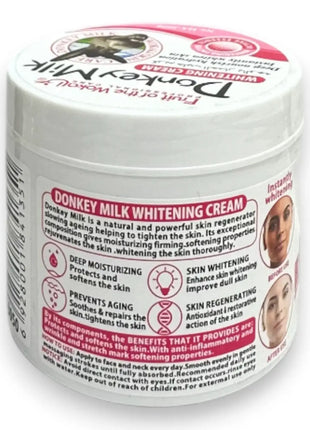 Donkey Milk Whitening Cream 115g pink jar for skin whitening and deep moisturizing benefits
