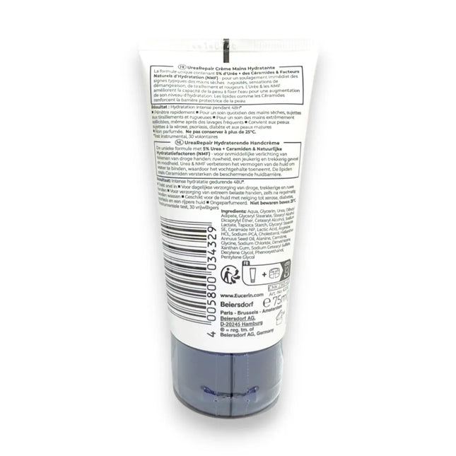 Eucerin Urea Repair Hand Cream 5 Percent Urea 75ml | Rafoof
