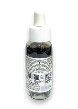 Garnier Pure Active AHA BHA Charcoal Face Serum 30ml bottle with dropper and label