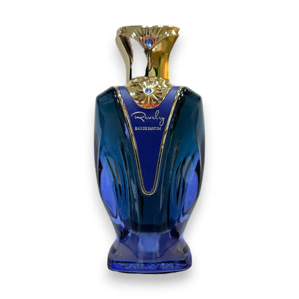 Zaharat Revelry Eau de Parfum 100ml in an elegant blue bottle with golden details
