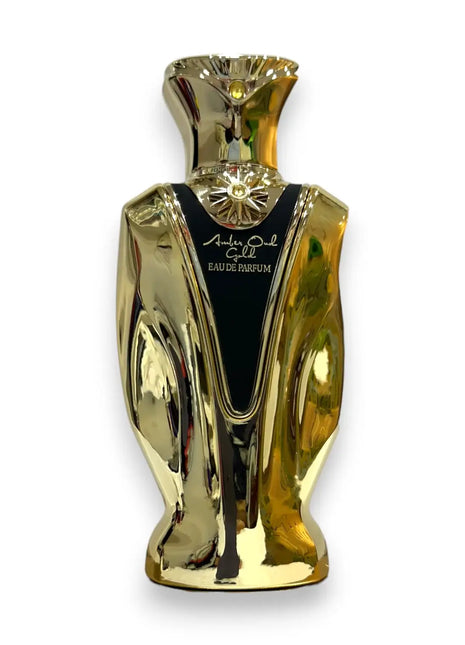 Zaharat Amber Oud Gold Eau de Parfum bottle showcasing luxurious design and elegance in a 100ml size.