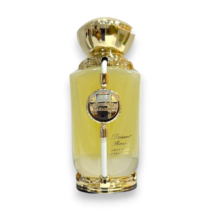 Zaharat Desert Rose Eau de Parfum 100ml in an elegant glass bottle with gold accents.