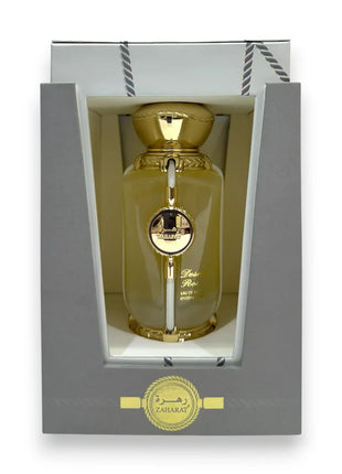 Zaharat Desert Rose Eau de Parfum 100ml elegantly packaged in a luxurious box for a sophisticated fragrance experience.