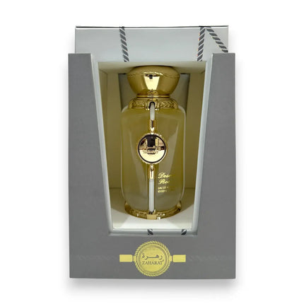 Zaharat Desert Rose Eau de Parfum 100ml elegantly packaged in a luxurious box for a sophisticated fragrance experience.
