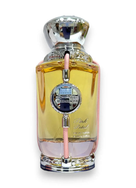 Zaharat Pink Petal Eau de Parfum 100ml bottle with elegant design and luxurious fragrance features.