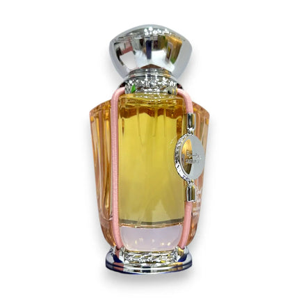 Zaharat Pink Petal Eau de Parfum 100ml in an elegant glass bottle with a pink detail on the neck.
