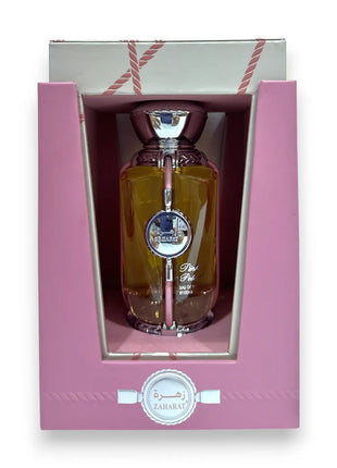 Zaharat Pink Petal Eau de Parfum 100ml in stylish pink packaging with a luxurious bottle design.