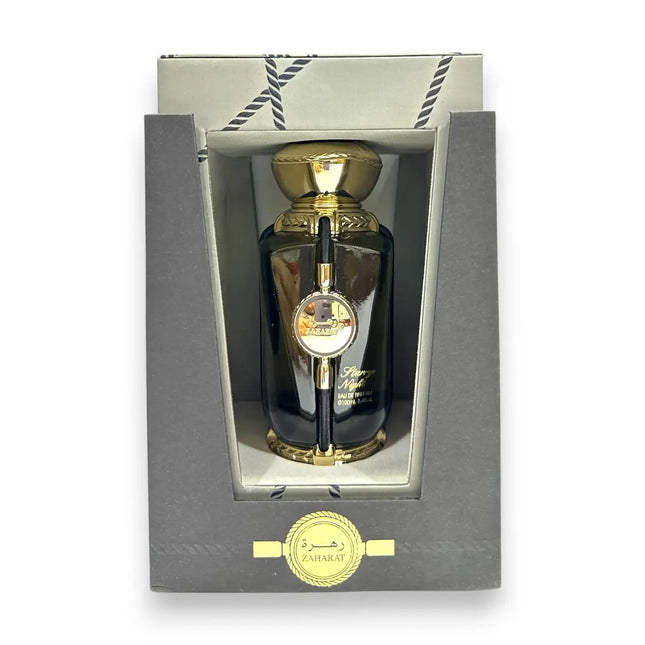 Zaharat Starry Night Eau de Parfum 100ml bottle elegantly packaged in a stylish box.