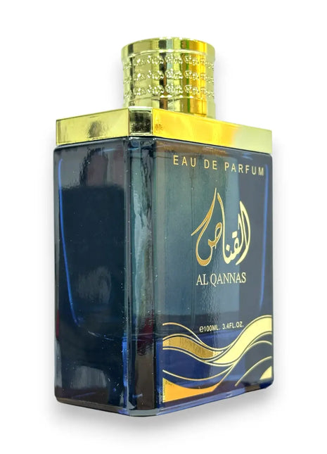 Al Qannas Blue Eau de Parfum 100ml bottle with elegant packaging and gold accents