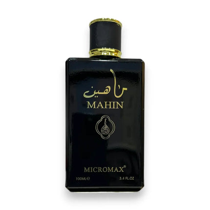 Mahin Micromax Eau De Parfum 100ml in elegant black bottle packaging with gold accents