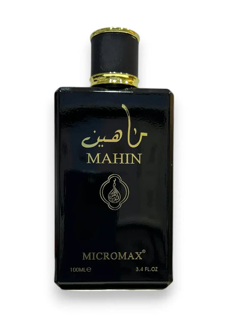 Mahin Micromax Eau De Parfum 100ml in elegant black bottle packaging with gold accents