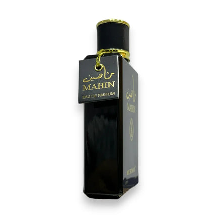 Mahin Micromax Eau De Parfum 100ml bottle with elegant black design and gold accents.