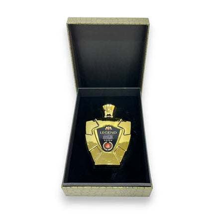 Legend Gold Oud Khaleeji Eau de Parfum in a luxurious gift box, showcasing its elegant design and packaging.