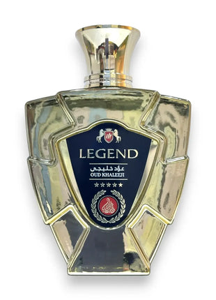 Legend Gold Oud Khaleeji Eau de Parfum 100ml bottle with a luxurious design and elegant label.