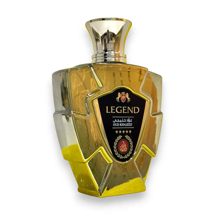 Legend Gold Oud Khaleeji Eau de Parfum 100ml bottle showcasing its luxurious design and rich fragrance.