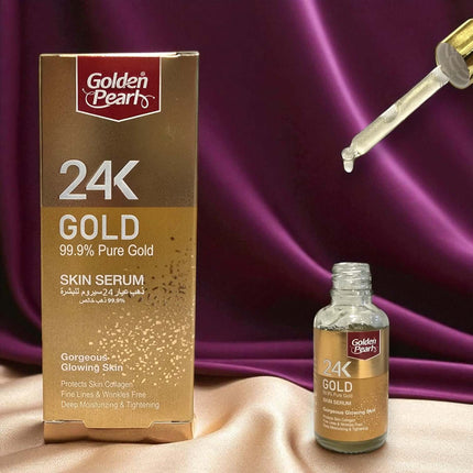 Golden Pearl 24K Gold Skin Serum with Vitamins E and B3 | Rafoof