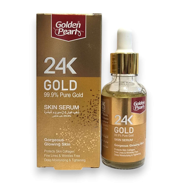Golden Pearl 24K Gold Skin Serum with Vitamins E and B3 | Rafoof