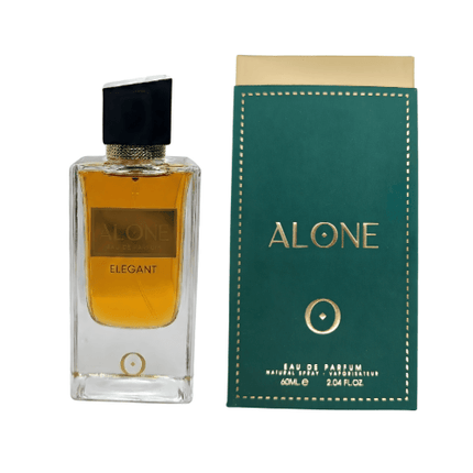 Alone Elegant Eau De Parfum 60ml in a green package with gold typography and a stylish bottle.