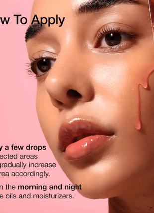 How to apply Anua Niacinamide 10 TXA 4 Serum by using a dropper on facial skin.