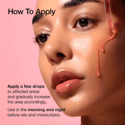 How to apply Anua Niacinamide 10 TXA 4 Serum by using a dropper on facial skin.