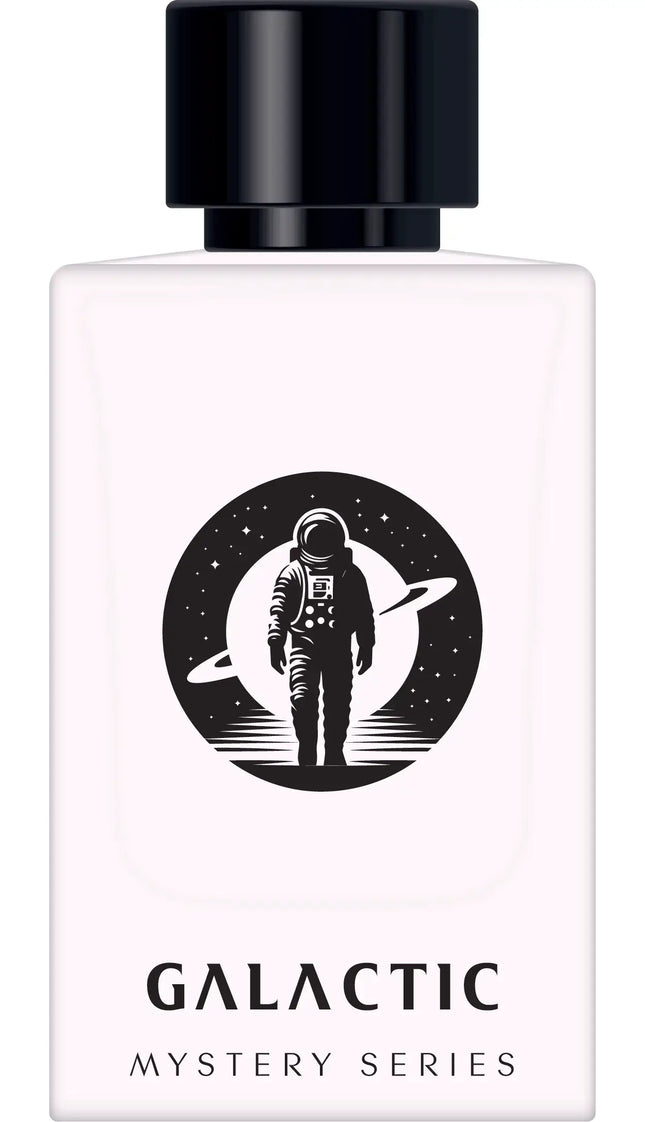 Nexpo Galactic Extrait De Parfum 100ml bottle featuring astronaut design in mysterious cosmic theme.