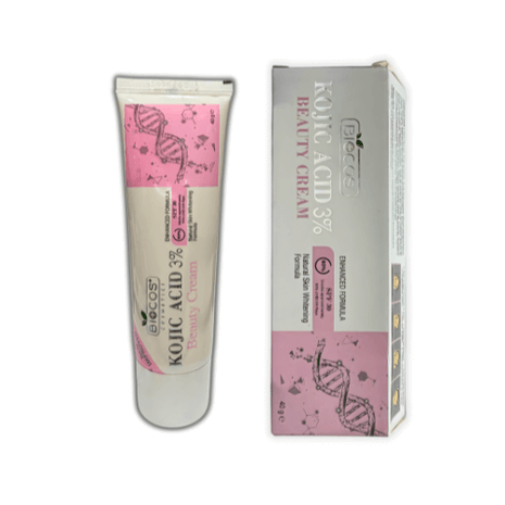 Biocos Kojic Acid Beauty Cream 40g tube and box packaging for facial skin care