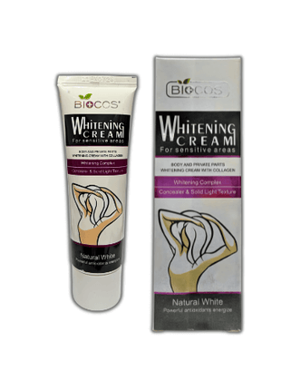 Biocos Whitening Cream Intimate Area 40g tube and box for sensitive skin zones