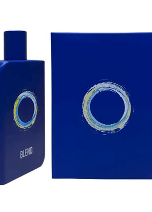 Blend Samam Unisex Eau De Parfum 100ml bottle and box with a blue design featuring a circular emblem.