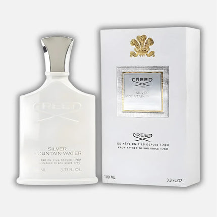 Creed Silver Mountain Water Eau De Parfum 100ml bottle and box packaging.