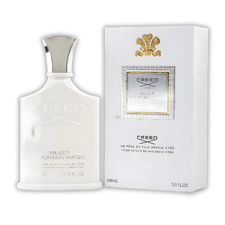 Creed Silver Mountain Water EDP 100ml fragrance bottle and box showcasing luxury scent.
