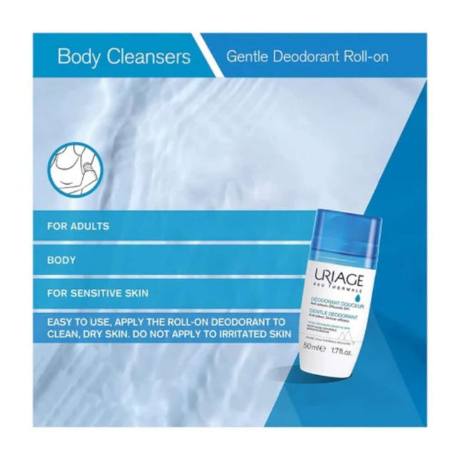 Uriage Gentle Roll-On Deodorant for Sensitive Skin | Rafoof 