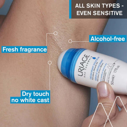Uriage Gentle Roll-On Deodorant for Sensitive Skin | Rafoof 