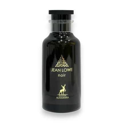 Jean Lowe Noir Maison Alhambra EDP 100ml bottle with elegant black design and gold accents.