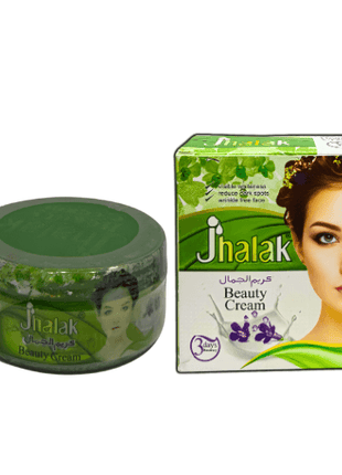 Jhalak Beauty Cream Face Formula 30g jar and box designed for hydration and skin texture management.