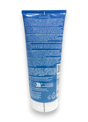 La Roche Posay Effaclar Purifying Foaming Gel 200ml back view showing product details and ingredients.
