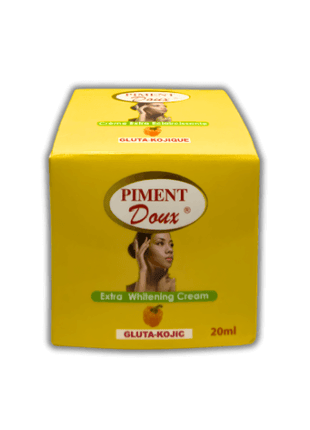 Piment Doux Gluta Kojic Face Cream 20ml extra whitening cream packaging in yellow jar
