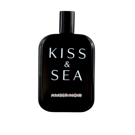 Samam Kiss and Sea Amber Noir EDP 100ml bottle featuring elegant black design and striking label.