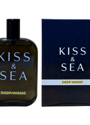 Samam Kiss and Sea Deep Want EDP 100ml bottle and packaging, showcasing its elegant design and branding.