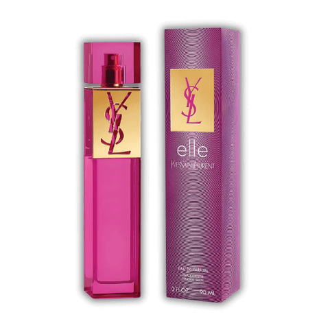 Yves Saint Laurent Elle EDP 90ml bottle and box showcasing its vibrant design and luxurious essence.