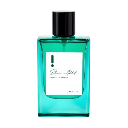 Zodiac Elixir Addict Extrait Parfum 60ml in a striking emerald bottle, showcasing its unique unisex fragrance.