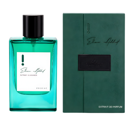 Zodiac Elixir Addict Extrait Parfum 60ml bottle and packaging in emerald green