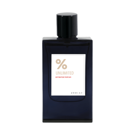 Zodiac Unlimited Extrait de Parfum 60ml bottle with sleek design and minimalist label.